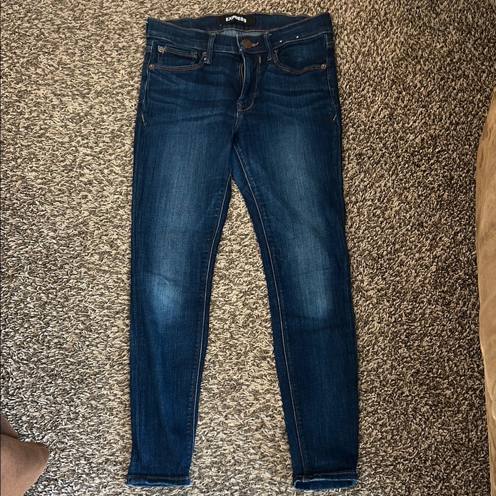 Express Dark Wash Skinny Jeans